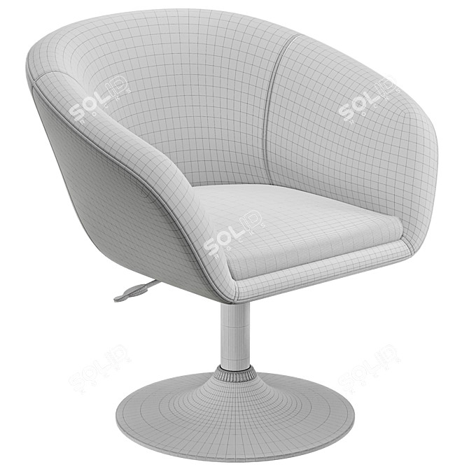 Swivel Minimalist Barrel Chair 3D model image 5