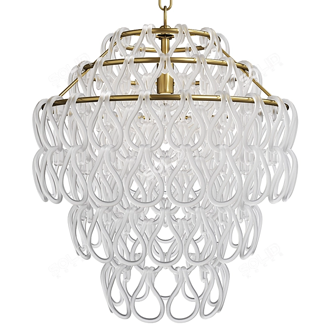 Elegant Noir Dolce Vita Chandelier 3D model image 1