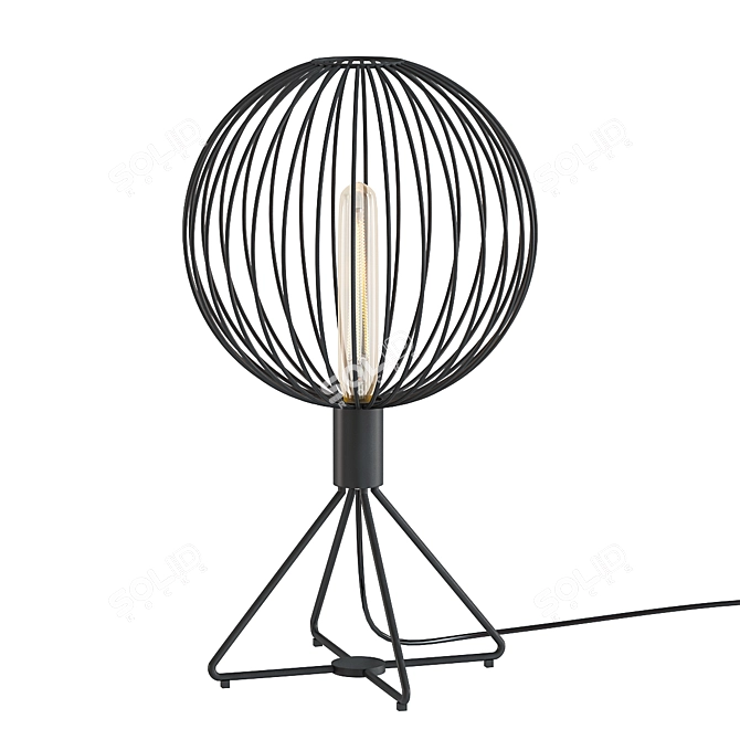 Modern Wire Globe Table Lamp 3D model image 1