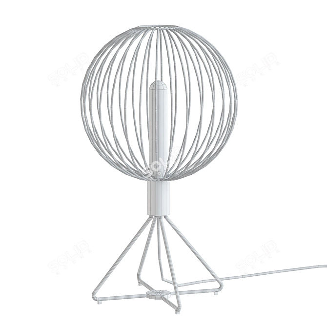 Modern Wire Globe Table Lamp 3D model image 2