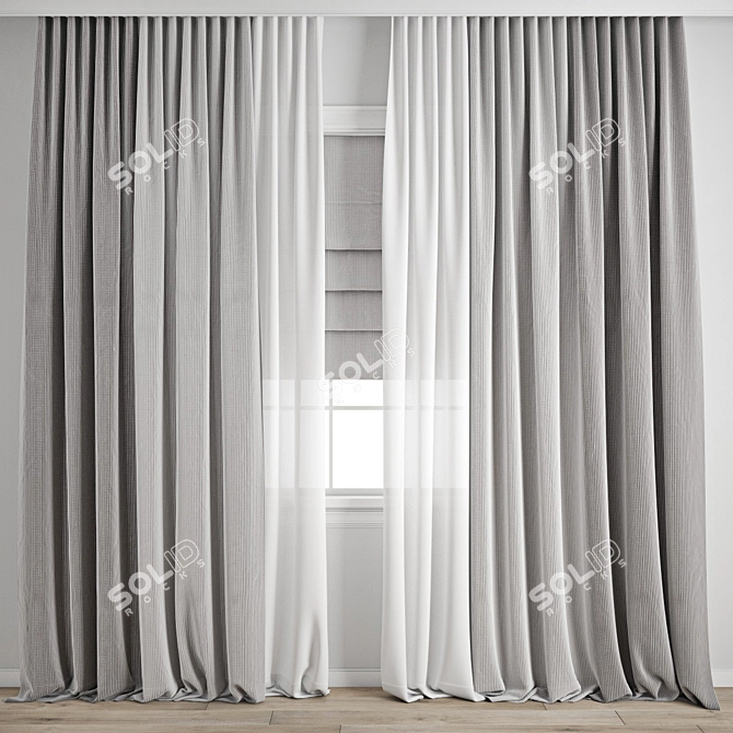 Polygonal Curtain Model Pack 3D model image 1