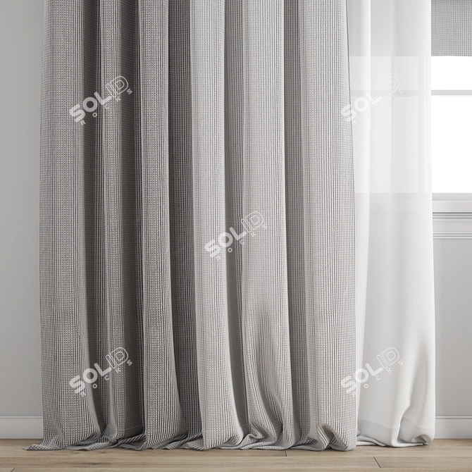 Polygonal Curtain Model Pack 3D model image 2