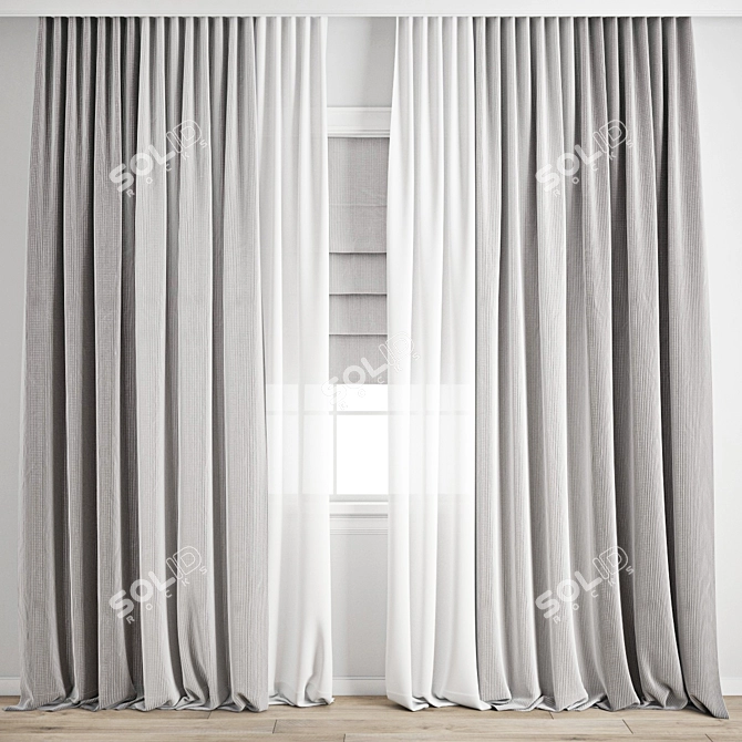 Polygonal Curtain Model Pack 3D model image 4