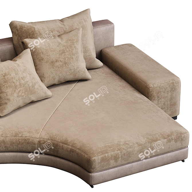 Luxurious Modern Daniels Seating Set 3D model image 5