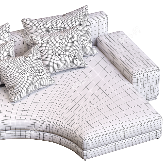 Luxurious Modern Daniels Seating Set 3D model image 6