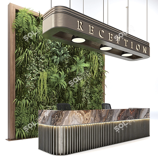 Wall Plant Reception Design 3D model image 1