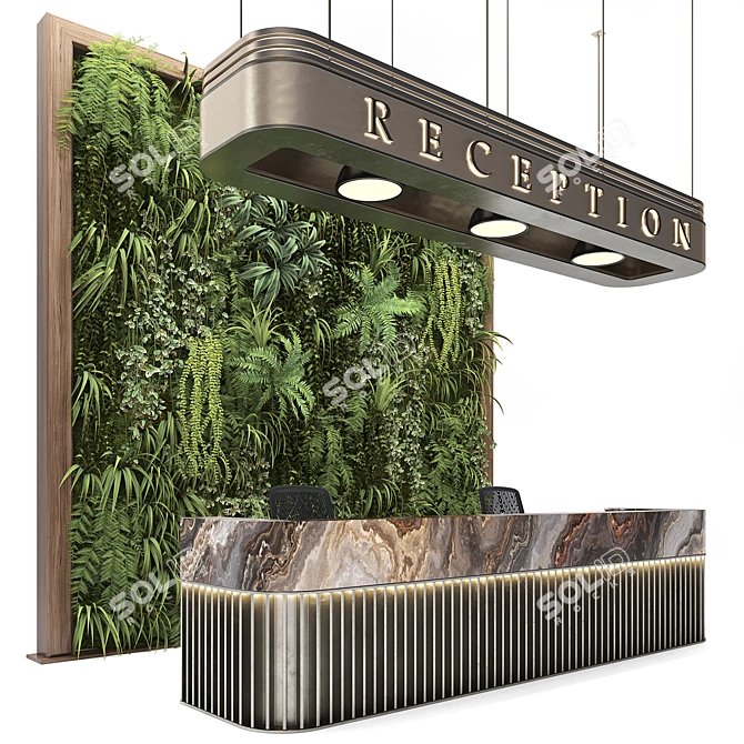 Wall Plant Reception Design 3D model image 5