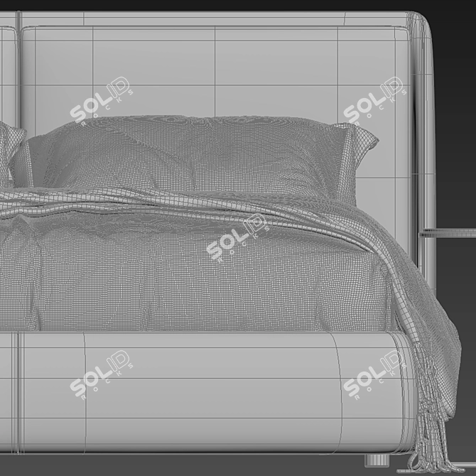 Sleek Contemporary Bed Design 3D model image 5