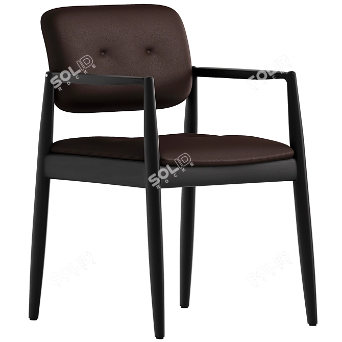 Elegant YOKO Chair Export FBX 3D model image 1