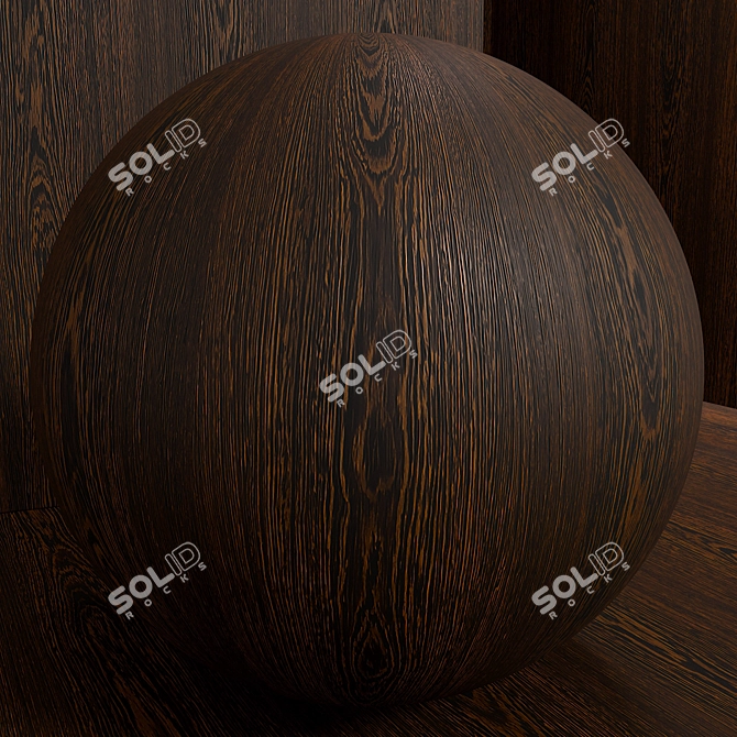 Seamless Venge Wood Material Set 3D model image 4