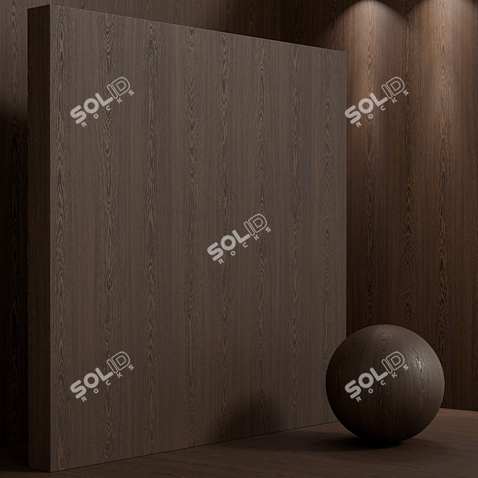 Seamless Venge Wood Material Set 3D model image 6