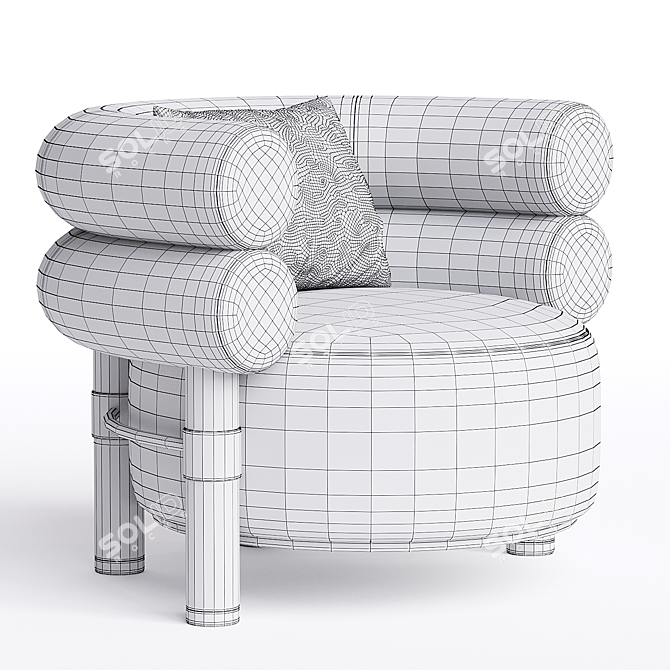 Modern Armchair Rogers 2014 Model 3D model image 4