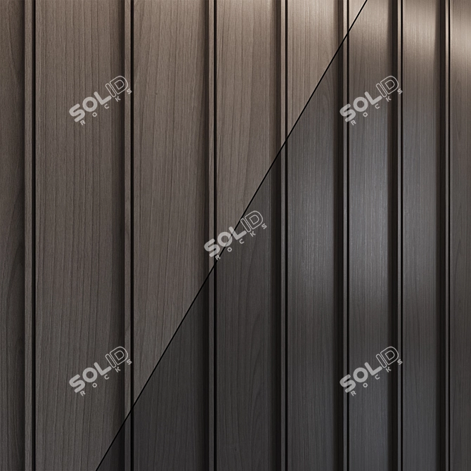 Wood Veneer Wall Panels 3D model image 3