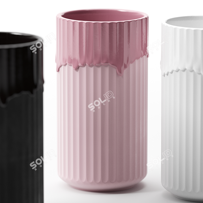 Lyngby Glaze Vase Trio 3D model image 3