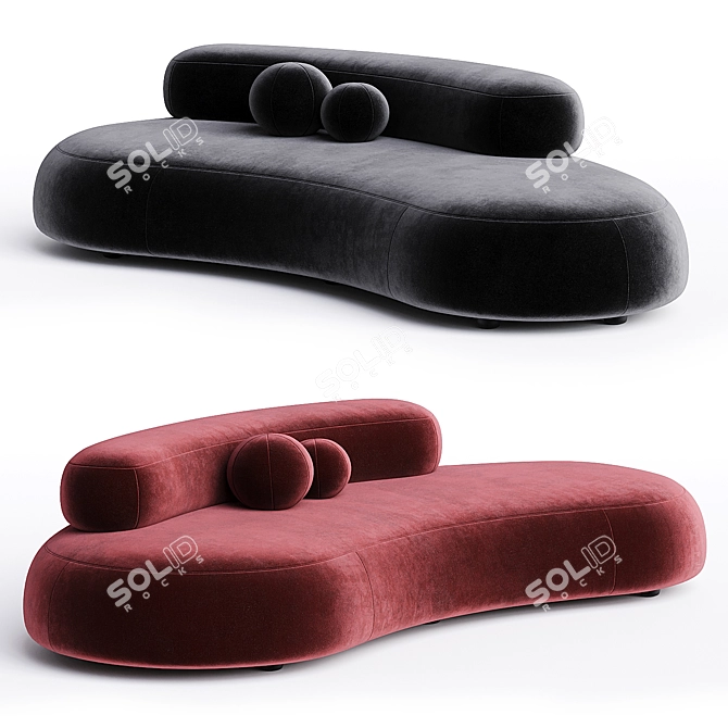 Modern Bubble Rock Sofa Design 3D model image 1