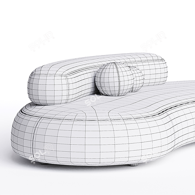 Modern Bubble Rock Sofa Design 3D model image 3