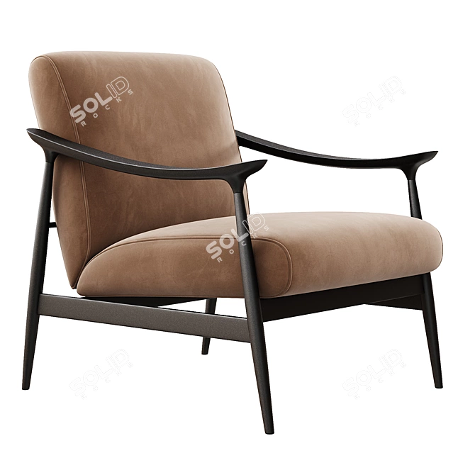 Elegant Armchair Vivi Tosconova 3D model image 3