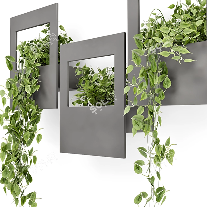 Modern Indoor Hanging Plants Shelve 3D model image 3