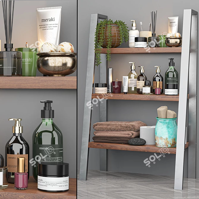 Modern Bathroom Accessories Set 04 3D model image 5