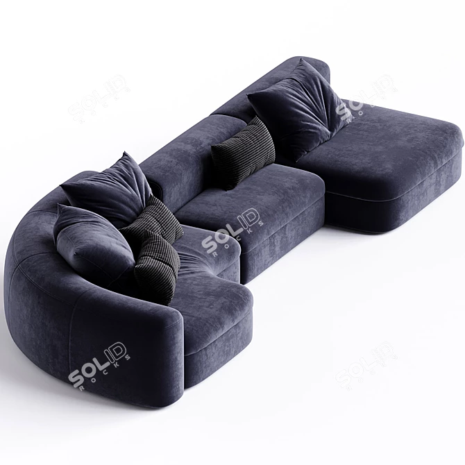Luxurious Baxter Piaf Sofa 3D model image 2