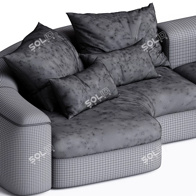 Luxurious Baxter Piaf Sofa 3D model image 3