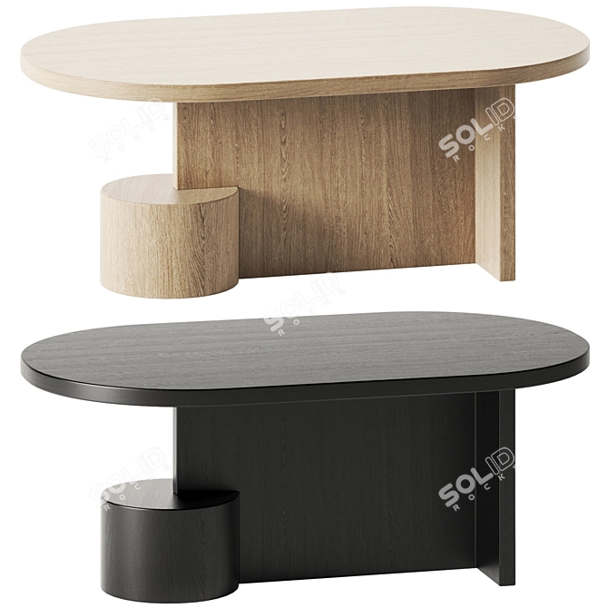 Ferm Living Wooden Insert Table 3D model image 1