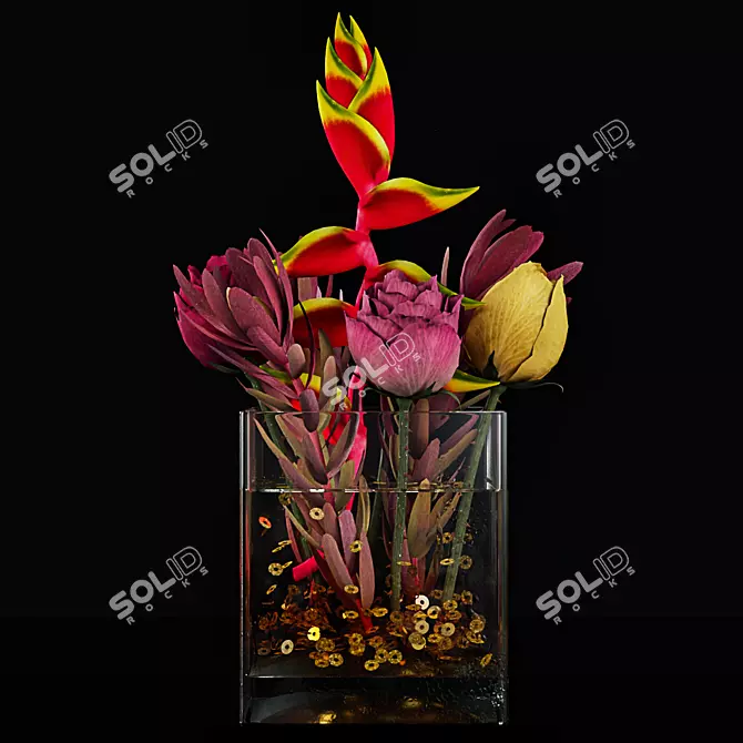 Botanical Beauty 3D Model Pack 3D model image 1