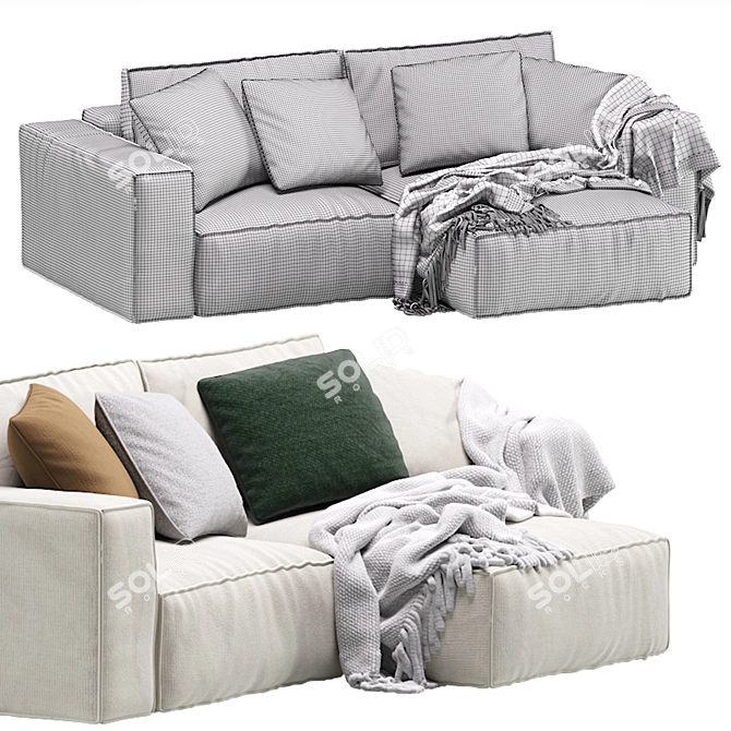 Ebi Corner Sofa by Divan.ru 3D model image 7