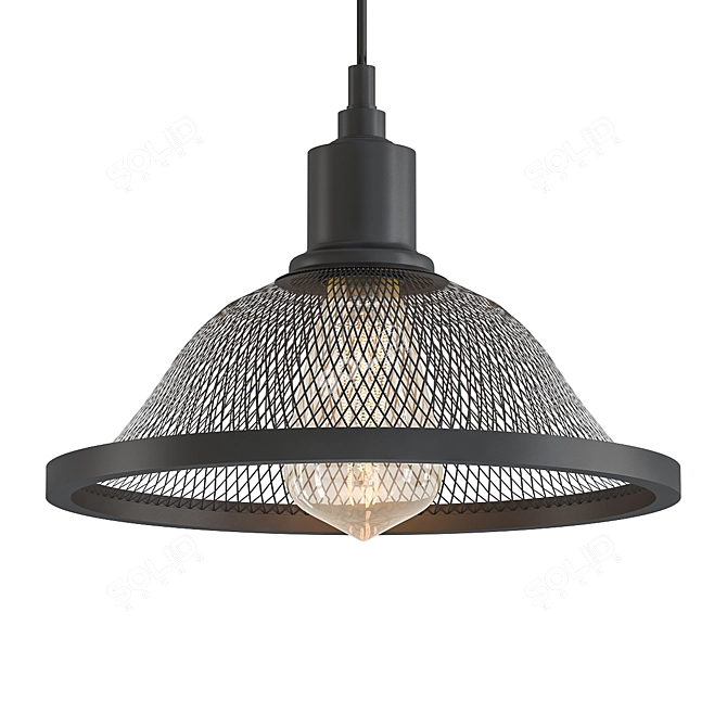 Modern Industrial Loft Pendant Light 3D model image 1