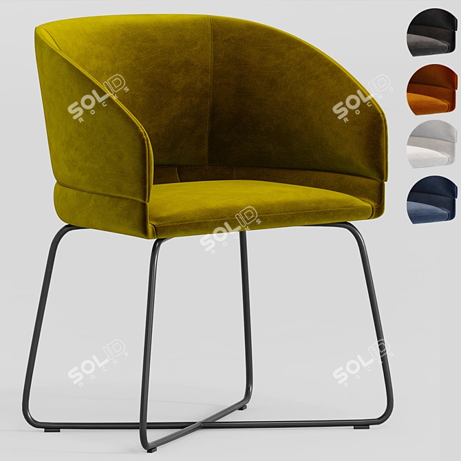 Modern Caleto Chair Soft Line 3D model image 1