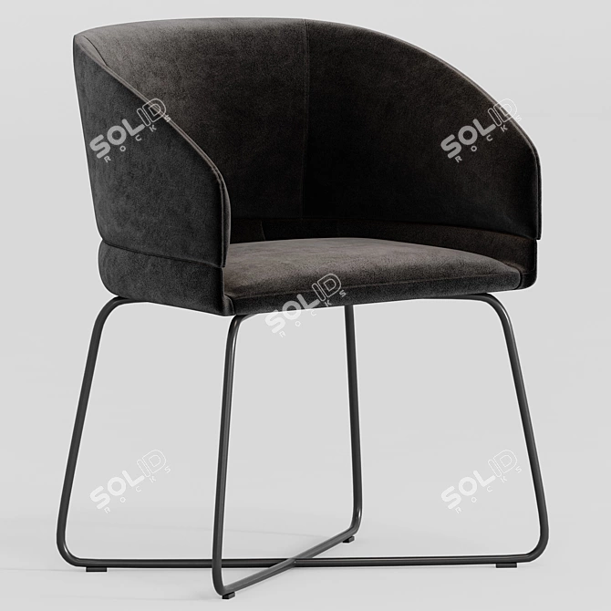 Modern Caleto Chair Soft Line 3D model image 2