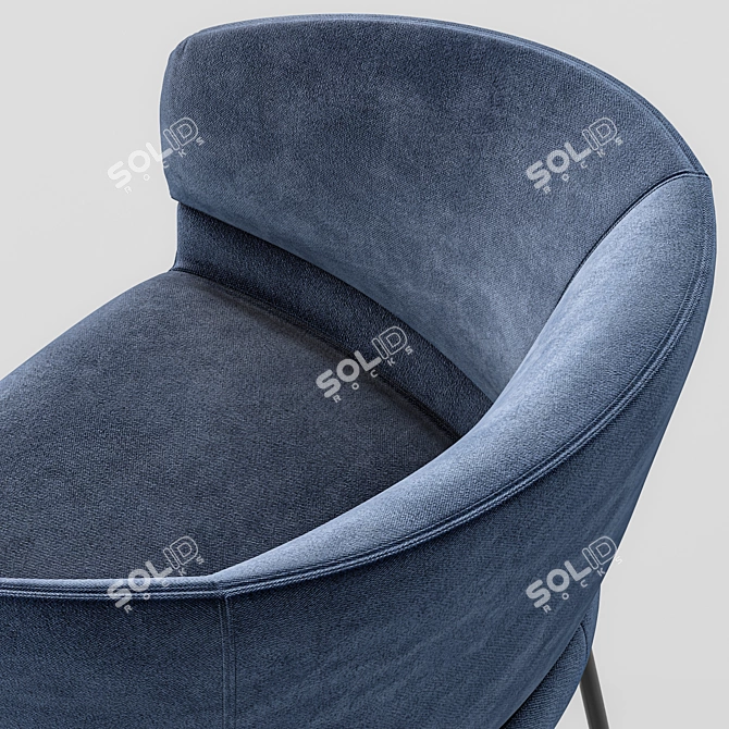 Modern Caleto Chair Soft Line 3D model image 3
