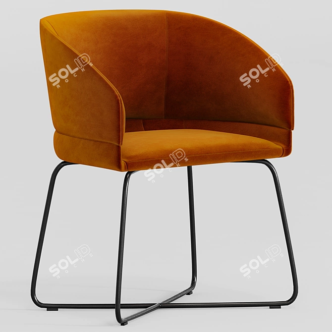Modern Caleto Chair Soft Line 3D model image 4