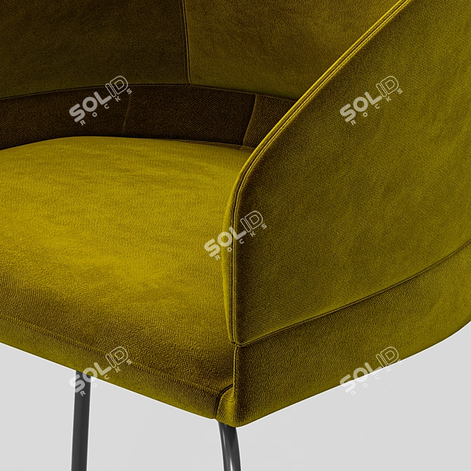 Modern Caleto Chair Soft Line 3D model image 5
