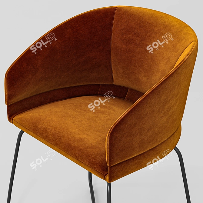 Modern Caleto Chair Soft Line 3D model image 6