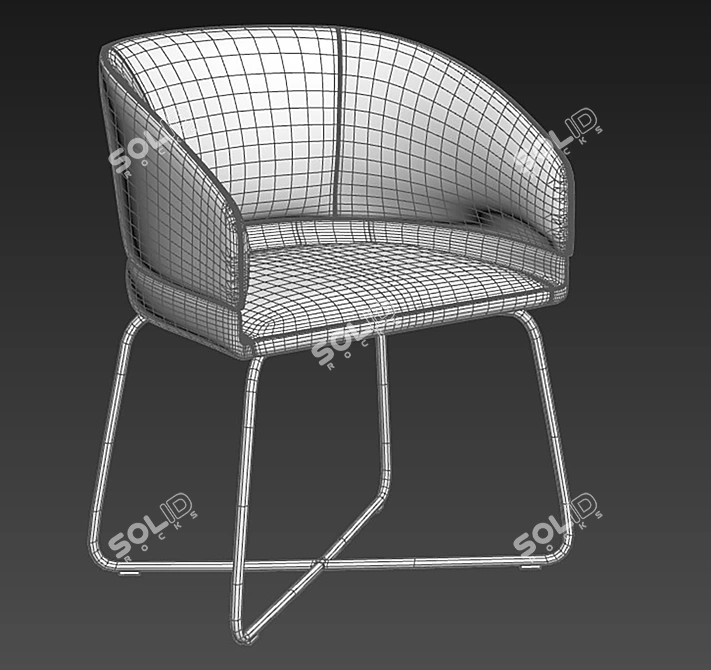 Modern Caleto Chair Soft Line 3D model image 7