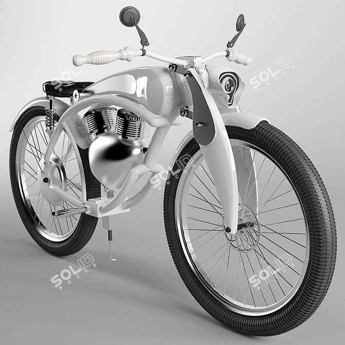 Retro-inspired Munro Electric Motorcycle 3D model image 1