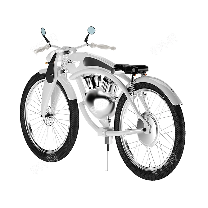 Retro-inspired Munro Electric Motorcycle 3D model image 5