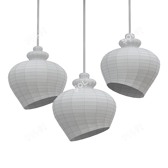 Elegant Grace Pendant Lamp 3D model image 2