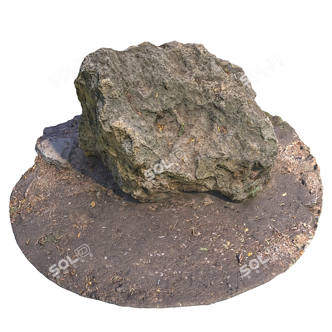 Decorative Park Stone Set 3D model image 1