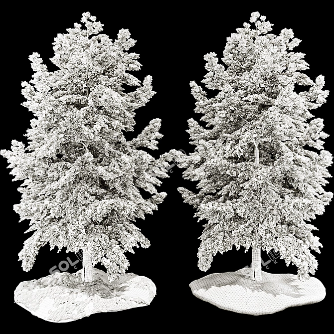 Winter Spring Tree 3D Model 3D model image 5