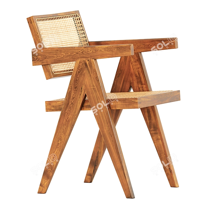  Pierre Jeanneret Office Chair by Tributeditions 3D model image 4