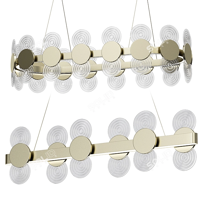 Linear LED Pendant Light: GEMMA 3D model image 1