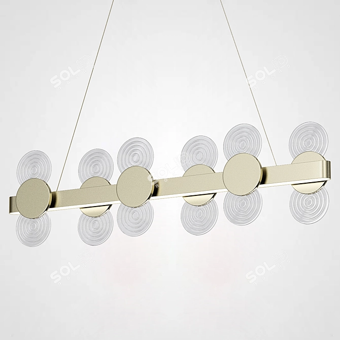 Linear LED Pendant Light: GEMMA 3D model image 2