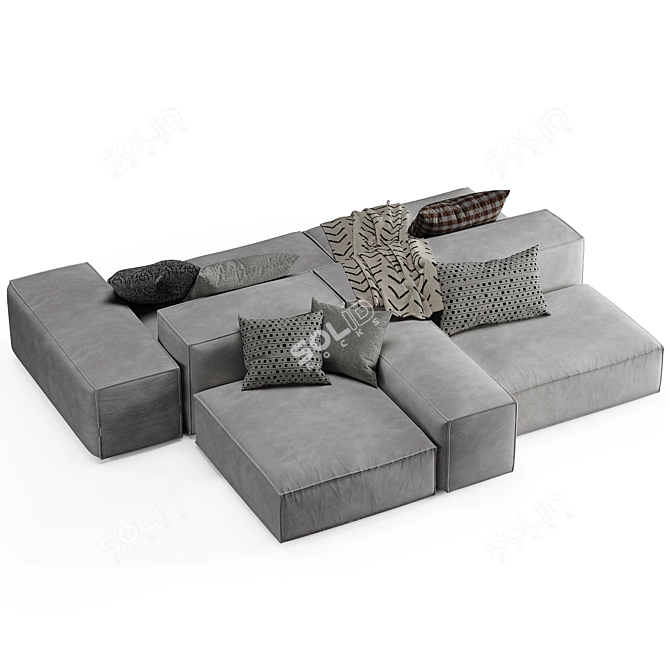 Luxurious Extrasoft Living Divani 2015 3D model image 4