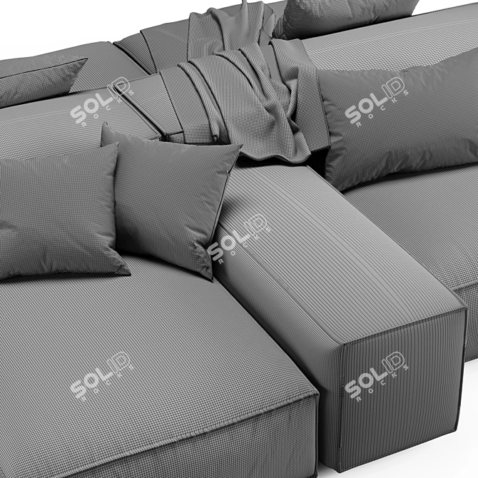 Luxurious Extrasoft Living Divani 2015 3D model image 5