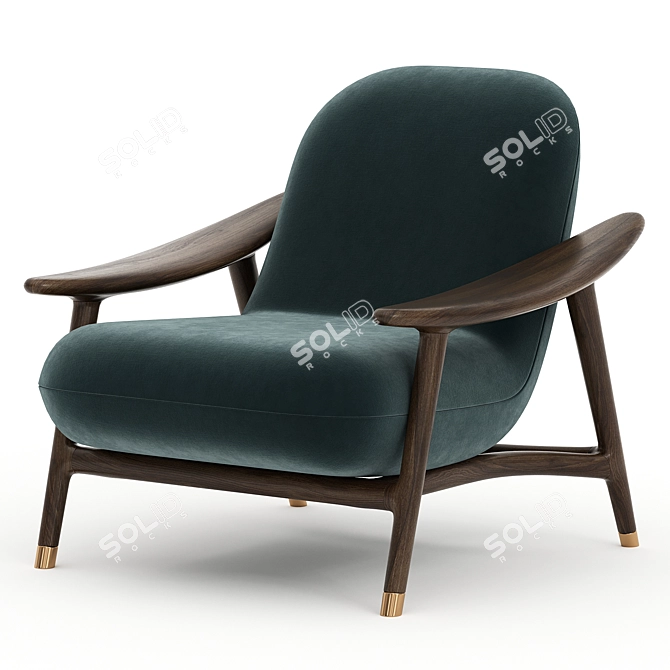 Modern Gaia Armchair 3D Model 3D model image 3