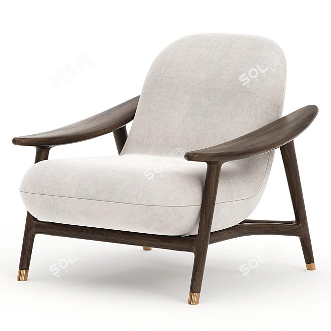 Modern Gaia Armchair 3D Model 3D model image 4