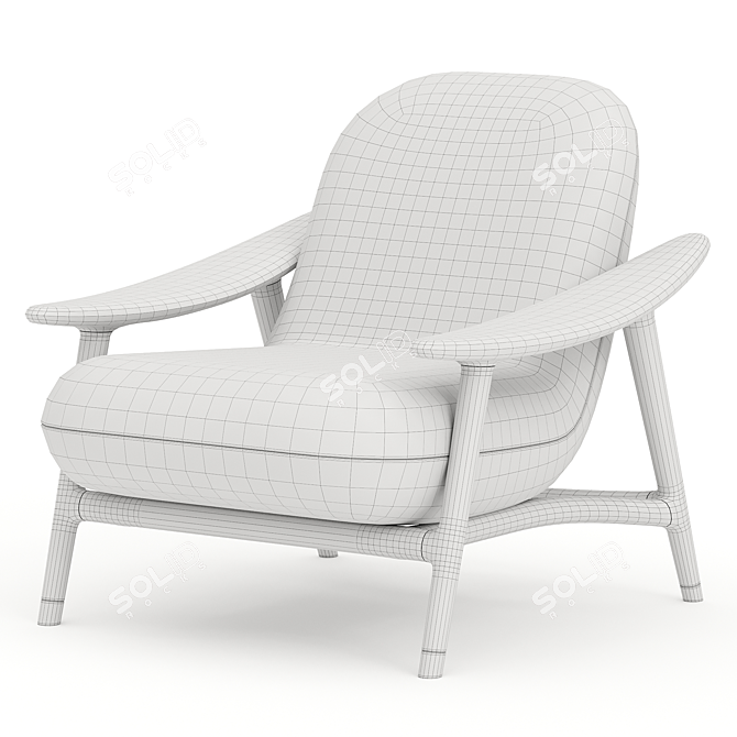 Modern Gaia Armchair 3D Model 3D model image 5