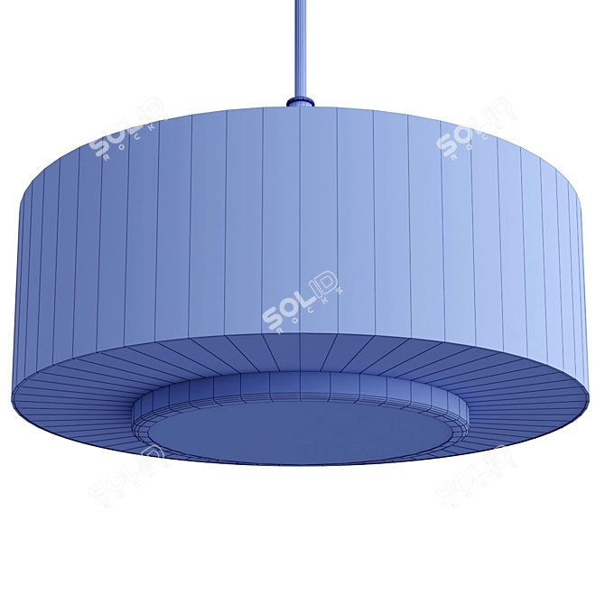 Modern Silk Pendant Light Fixture 3D model image 3